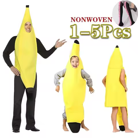 Child/Adult Banana Cosplay Halloween Christmas Costumes Performance Costume Fruit Banana Costume Per