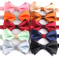 Solid Bow Tie For Wedding Men's Multicolor Neck Wear Color Block Bowtie For Men Women Cravat Bow Ties For Groomsmen Butterfly