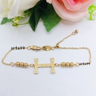 H 2-hook drawstring bracelet with 750 Titanium stamp