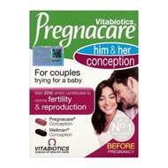 [With extra stamp] Pregnacare Him&Her fertility booster 60 Tablets