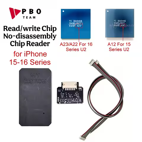 Read/write chip EEPROM No-disassembly Reader for IPhone 15 16 Pro Max SN2012027 A12 A23 U2 Fast Read