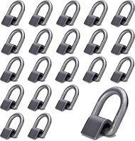 AYMMIC 3/8" Heavy Duty Weld-On Forged D Ring with Welding Clips, D-Ring Tie Down Anchor with Weld On