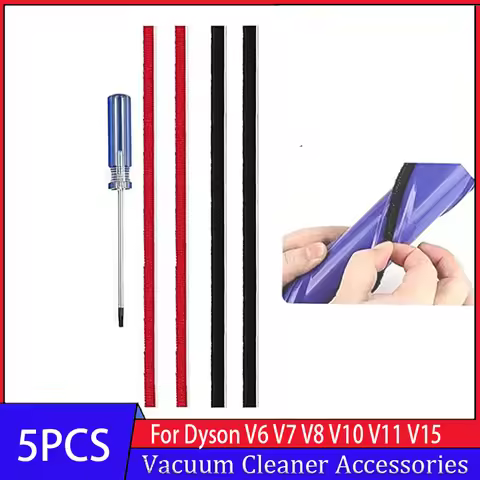 Plush Strips Replacment for Dyson V7 V8 V10 V11 V15 Vacuum Cleaner Rolling Brush Strips, with 1 Scre