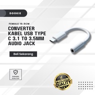 USB Type C Cable 3.1 to 3.5mm Audio Jack Converter Female 10.5cm - L41 - White