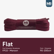 MERAH MR Shoelaces FP33 Maroon (Maroon) Flat Polyester Shoelaces 7mm 80cm 90cm 100cm 120cm 130cm 150