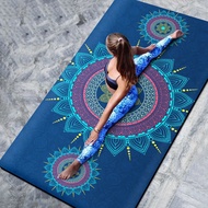 80CM Widening Natural Rubber Slip-resistant Yoga Mats Yoga Blanket Folding Fitness Mat High Temperature Suede Travel