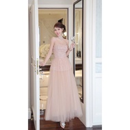 Pastel Pink Long Princess Dress – Luxury Party Dress - 1994 STORE