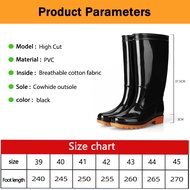2025 Men's Classic High Cut Rain Shoes Size 40 to 45 made for quick clean-up