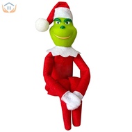 32cm Christmas Green Dolls Christmas Green Geek Plush Toys Dressed in A Red Santa Suit for Xmas Part