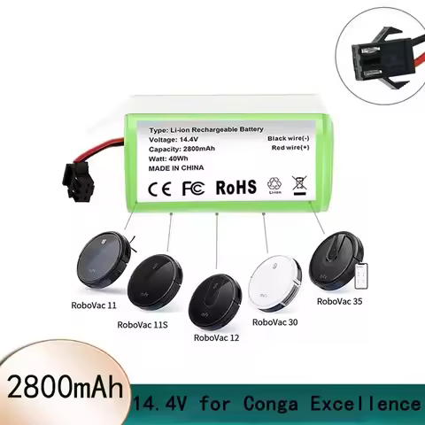 PURFIELD 4s1p 14.8V 2800mAh Battery For eufy RoboVac 15C 15T 25C 30 30C 35C MAX G10 G15 G20 G30 Edge