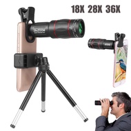 เลนส์กล้องโทรศัพท์ 18X/28X/36X - อะแดปเตอร์ติดกล้องส่องทางไกล สำหรับดูนก | ซูมระยะไกล ชัดเจน ใช้กับส