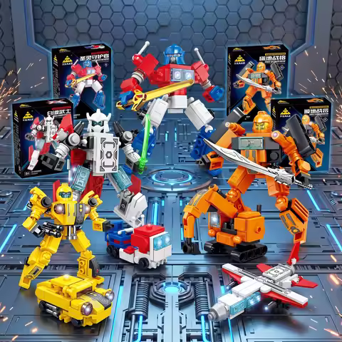 Robot Transformers 2in1 Lega Optimus Prima Building Blocks Bumblebee Brick Toys Cybertron Robot Mode