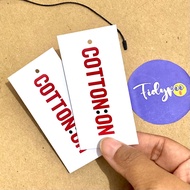COTTON ON COTTON-ON HANGTAG BRANDED CLOTHING AND SHOE LABEL/