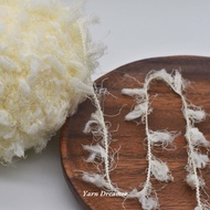 Light Yellow Fluffy Yarn for Crochet Bundle Fuzzy Yarn Crochet Thread Pompoms Wool Yarn Glitter Yarn