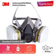 3M 6200 Respirator + 3M 6006 Multi Acid Gas/ Organic Vapor Cartridge - 7 Pieces Set [6200 + 6006 + 5