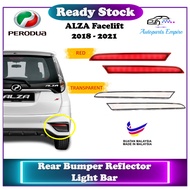 【 Perodua Alza 】 Rear Bumper Reflector Light Bar ( Facelift 2018 - 2021 / Made in Malaysia )