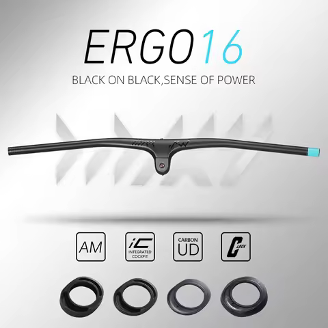 RYET Full Carbon MTB Integrated Handlebar Rise 810mm -7 Degrees UD Matte Bicycle AM XC One-Piece Fla