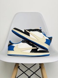 天花闆 Travis Scott x Fragment Design x Air Jordan 1 AJ1 Low 閃電 倒鉤 藤原浩 三方聯名低筒 休閑鞋 波鞋 女鞋 男鞋 闆鞋 DM7866-140