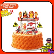 [CUSTOM NAME] Happy Birthday Cake Topper Bomba Decoration Set Party Accessories Banner Hiasan Kek De
