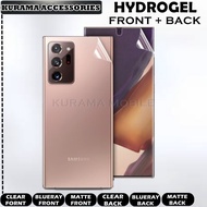 Hydrogel Front + Back Screen Protector Samsung Note 20 Ultra / Note 20