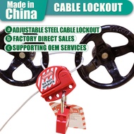 Adjustable Cable Rope Lock Steel Wire Has Transparent PVC Jacket ABS Lock Body Industrial Safety Cab