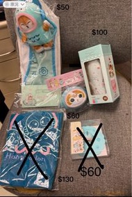 7-11 Sanrio 水怪 公仔及抹手巾/袋 / 壓力波/ 杯蓋/ 保溫樽