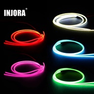 Lampu Jalur LED INJORA yang Fleksibel dan Boleh Dipotong untuk RC Crawlers 1/24 1/18 (Merah, Putih H