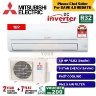 [SAVE 4.0]Mitsubishi Electric Mr Slim Inverter Air Cond 1HP/1.5HP/2HP/2.5HP JS Series MSY-JS10VF/13VF/18VF