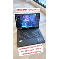 300Hz MSI STEALTH GS66 Intel Core i9-10th RTX 2070 Super Max Q 64GB RAM 2TB NVMe Gaming laptop