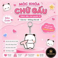 DIY Double Name Letter Cute Bear Keychain Bestie Friend Keychain Gift Supplies