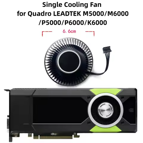 Single Graphics Cooling Fan for Quadro LEADTEK M5000/M6000/P5000/P6000/K6000 Parts Accessory Officia