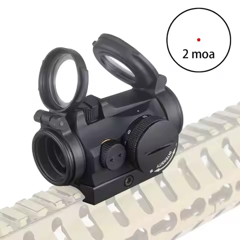 Tactical 2 MOA Red Dot Sight 1x22mm Reflex Sight Optics Scope with Low Profile 1913 Mount For AR15 H