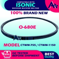 (O-680E) CTWM-755 / CTWM-1150 Compatible With ISONIC Washing Machine Belting Washing Machine Belt O6