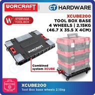 Worcraft XCUBE200 Tool Box Base with 4 Wheels 2.15kg ( 46.7 x 35.5 x 4cm )