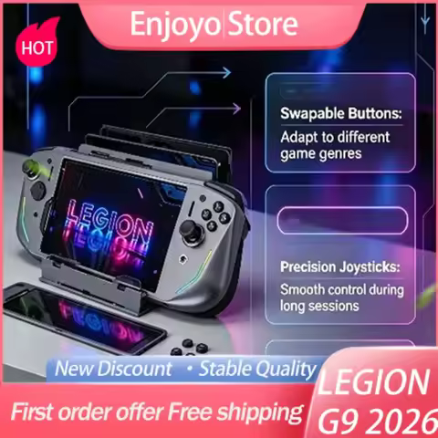 New G9 2026 Handheld Type‑C Wired Gamepad Hall‑Effect Joystick RGB Lighting Plug‑and‑Play for Legion