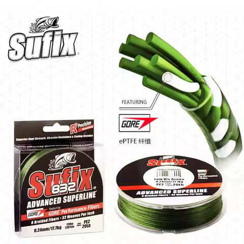 Sufix 832 Braided 8X braid Fishing Line 120M/250M Super Strong Multifilament 8 Braided Fishing Line 