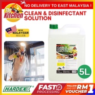 5 Litre ( 5L ) HARDEX Clean &amp; Disinfectant Solution Sanitizer Kill 99.9% Bacteria &amp; Viruses Cecair Basmi Kuman