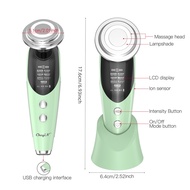 ▨▨☇CkeyiN 7 In 1 EMS Facial LED Light Therapy Wrinkle Removal Skin  Face Lifting Tightening Hot Trea