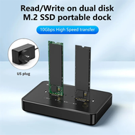 yunhaoSK- M.2 NVMe/ Sata Duplicator Dual-Bay Offline Clone 20Gbps NVME Docking Station One-Key Offli