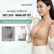 BOMSISTER 2cm medium foam breast lift bra, soft frame, good support, airy mesh back, anti-sagging br