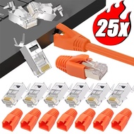 10/15/25Pcs Home Office Network Cable Accessories | RJ45 Connector Protective Cover| Waterproof Dust