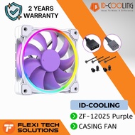 Flexi Tech ID-COOLING ZF-12025 ARGB Purple Case Fan PC Desktop 120mm Casing PWM PC Destop Case Fan