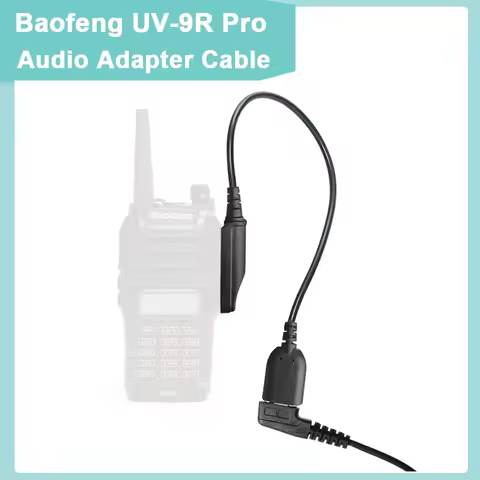 Baofeng UV-9R Plus Audio Adapter Cable UV68 Pro Max V2 2-Pin K Type Earphone Speaker Mic For UV-S22 