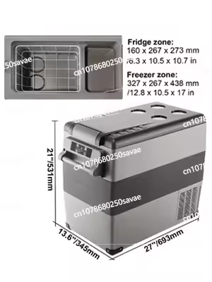 35L/45L/55L Car Refrigerator Mini Fridge Freezer Portable Compressor Cooler 12/24V DC 110-240V Ice B