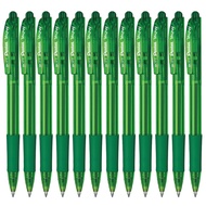 Pentel WOW Retractable Ballpoint Pen 0.7mm BK417-D (Green Ink) 12pcs/box