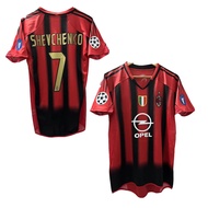 S-XXL 04-05 Milan SHEVCHENKO KAKA GATTUSO Home Retro Soccer Jersey Custom Shirt Football Jersi