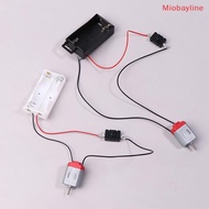 {Miobayline} Black White 130 Motor Kit With 2xAA Battery Storage Case And Switch 16500 RPM Mini DIY 