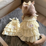 AP AIMAYAPET Summer Cat Dress Cat Bueaty Floral Dress Comfortable Pet Clothing Skin Friendly