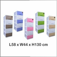 Twins Dolphin Color 5 Stage Plastic Drawer / Storage Cabinet