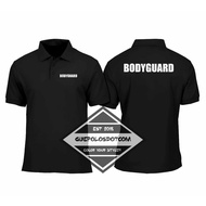 Baju BODYGUARD Sulam Polo Shirt Plain Cotton Microfiber Short-sleeved Loose Fit All-match Casual Lel